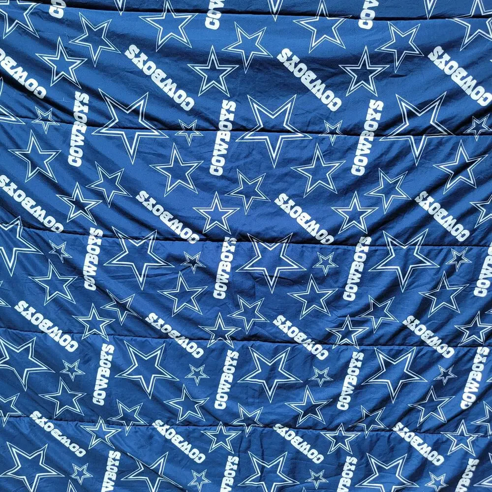 4Pc Dallas Cowboys Twin Size Comforter and Sheet Set + Throw